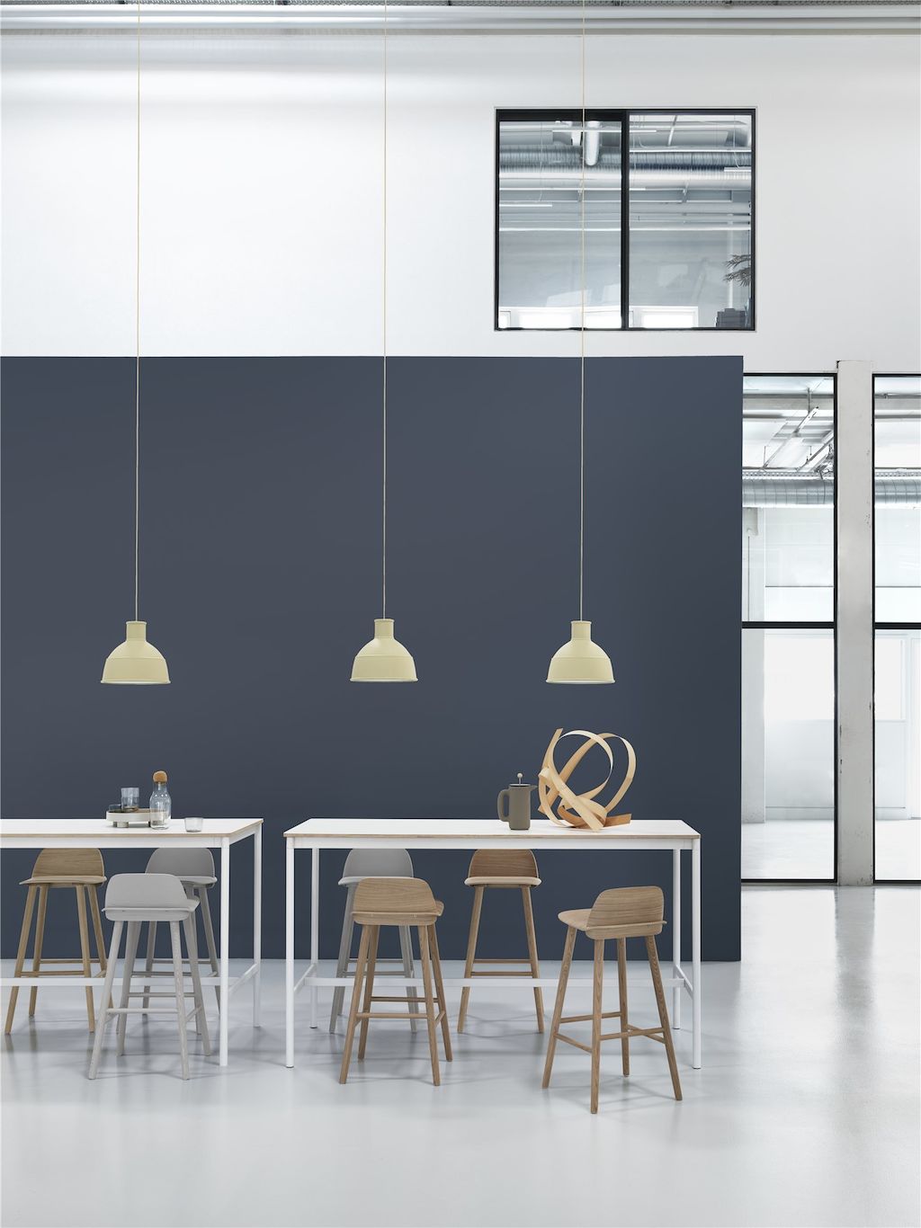 Base High Table White Unfold Beige