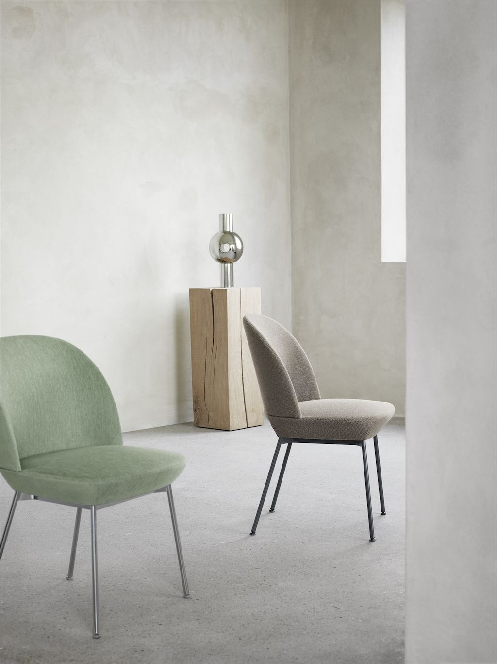 Goldkant Oslo Side Chair Still 951 Chrome Rohleder Ocean 52 Anthracite Black Muuto Org