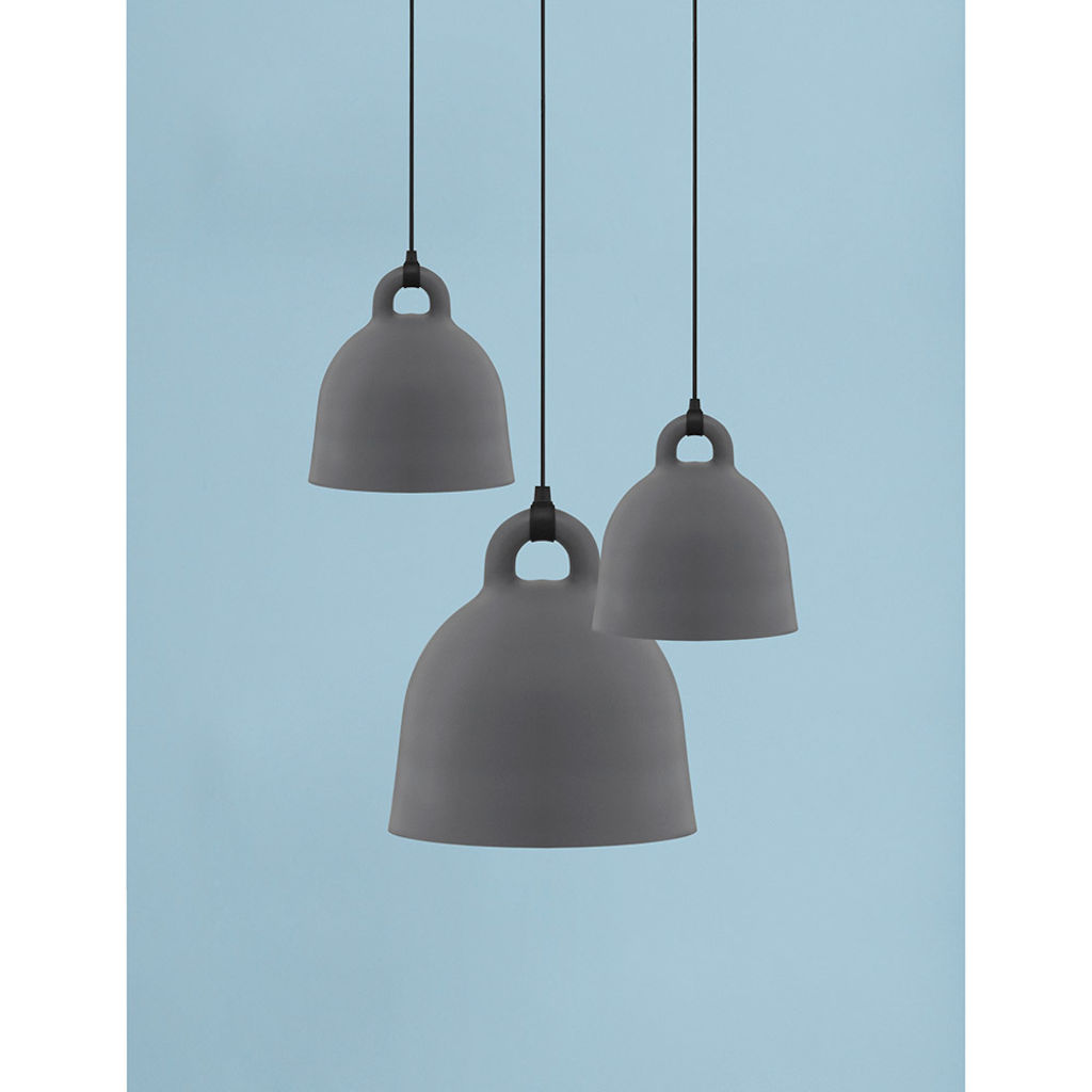 Normann Copenhagen Bell Lamp Grey Onblue Portait