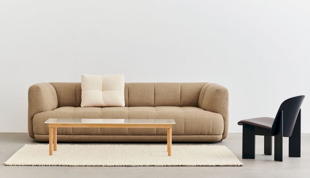 Quilton 3 Seater Beige Peas Random Chisel Lounge Chair 1390X800